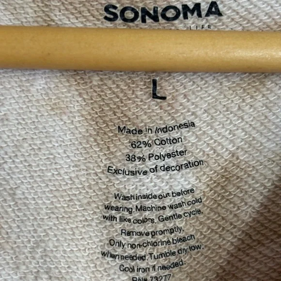 Sonoma Crewneck Tie-Dye Sweater - Cream and Brown - Picture 2 of 5